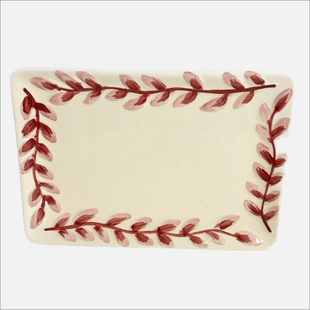 California Pantry Classic Ceramic Pottery Rectangular Trinket Dish Tray Platter